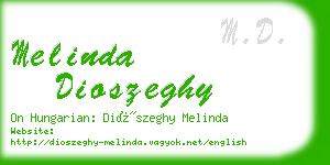 melinda dioszeghy business card